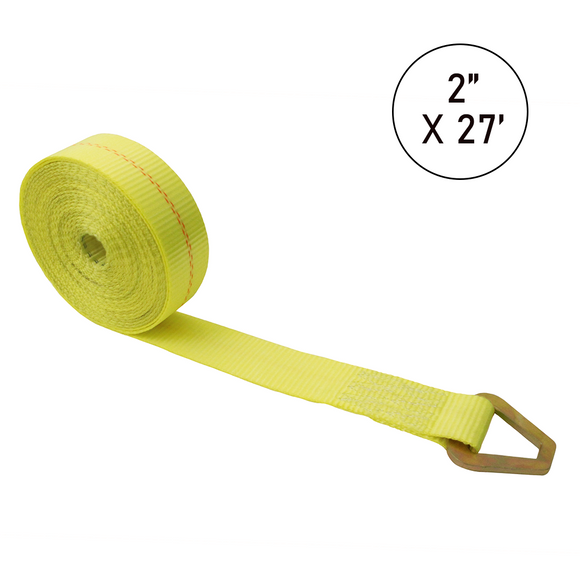Boxer 2" USA Assembled Winch Strap - Heavy Duty Delta Ring - 10,000 lb BS - Custom Industrial Webbing