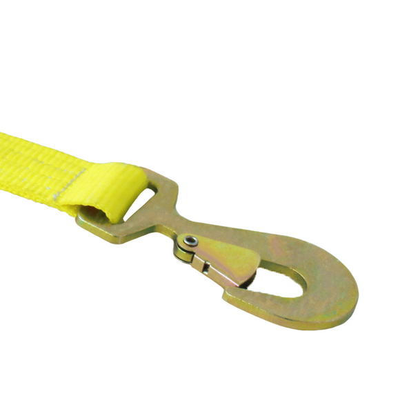 Boxer 2" USA Assembled Winch Strap - Heavy Duty Flat Snap Hook with Safety Latch - 10,000 lb BS - Custom Industrial Webbing