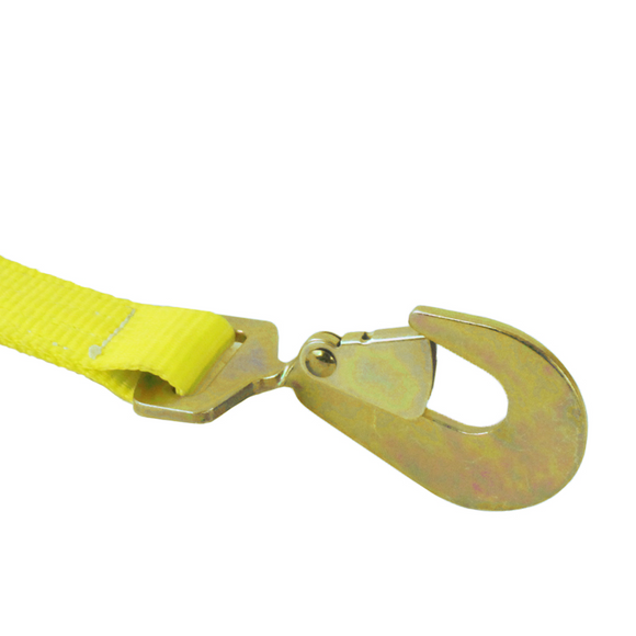 Boxer 2" USA Assembled Winch Strap - Heavy Duty Twisted Snap Hook - 10,000 lb BS - Professional Grade Custom Webbing