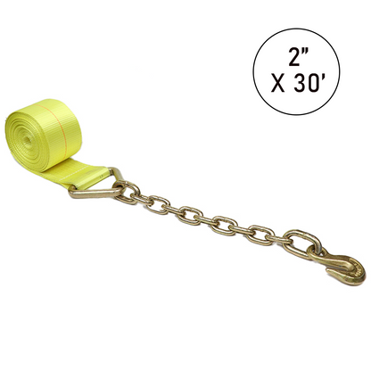 Boxer 2" Winch Strap with Grade 70 Chain Hook