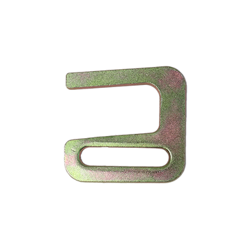 Heavy-Duty 2" Yellow Chrome Flat Slotted Hook - 1,200 lbs WLL - High-Tensile Tie-Down Anchor