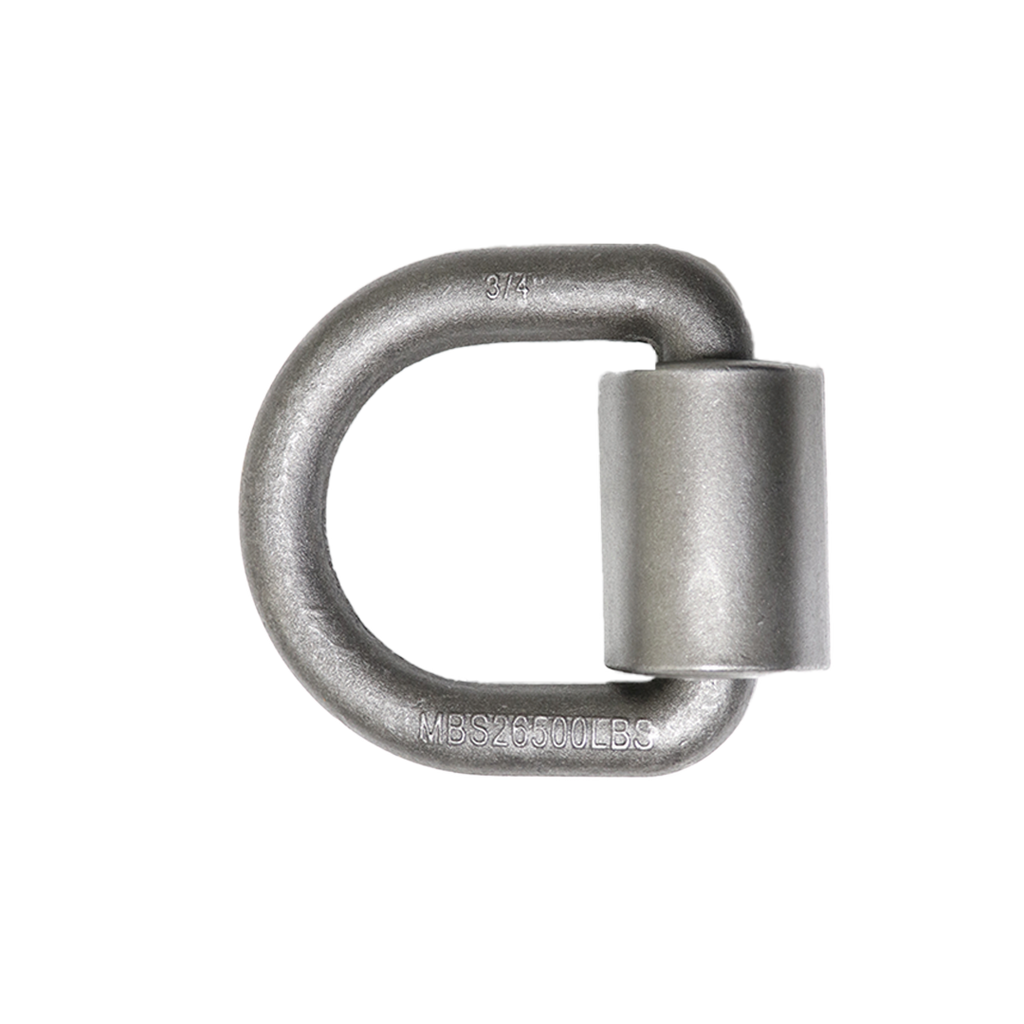Heavy Duty 3/4" Weld-On Forged Lashing D-Ring with Mounting Bracket