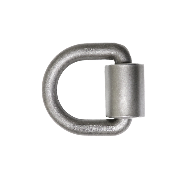 Heavy Duty 3/4" Weld-On Forged Lashing D-Ring with Mounting Bracket