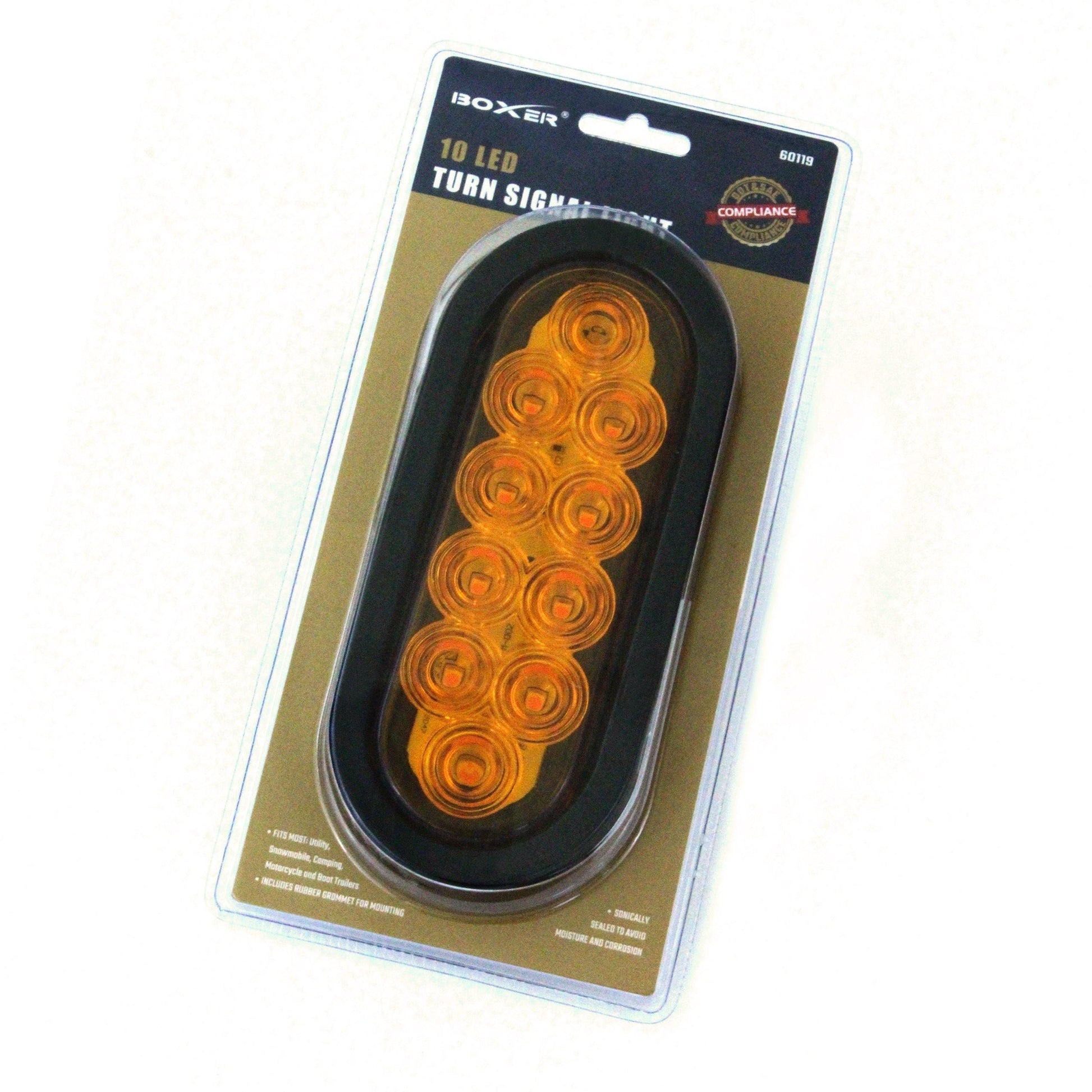 10 LED Trailer Turn Signal Light in Amber - Boxer Tools