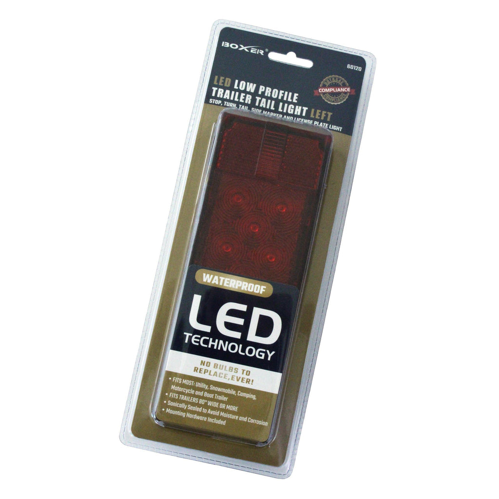 Replacement LED Low Profile Trailer Tail Light, Driver Side - Boxer Tools