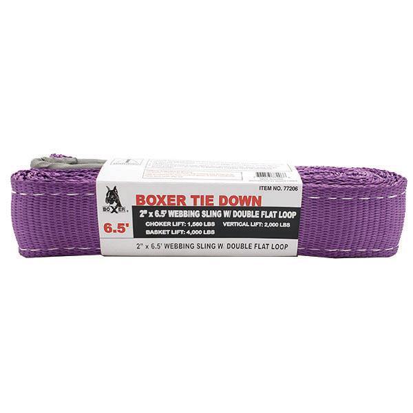 6.5 Feet Polyester Webbing Sling with Double Flat Loops - Boxer Tools