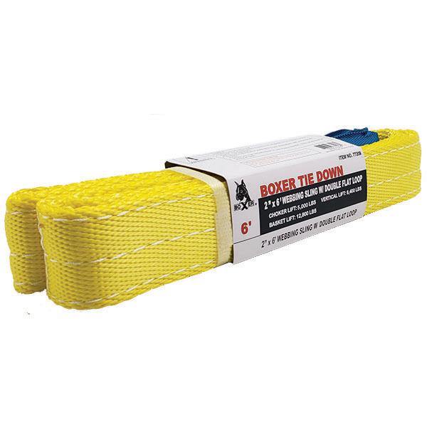 6 Feet Polyester Webbing Sling with Double Flat Loops - Boxer Tools