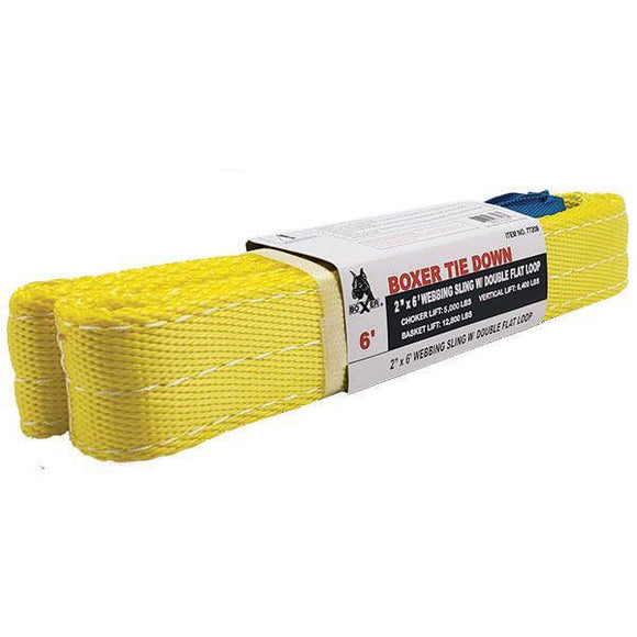 6 Feet Polyester Webbing Sling with Double Flat Loops - Boxer Tools