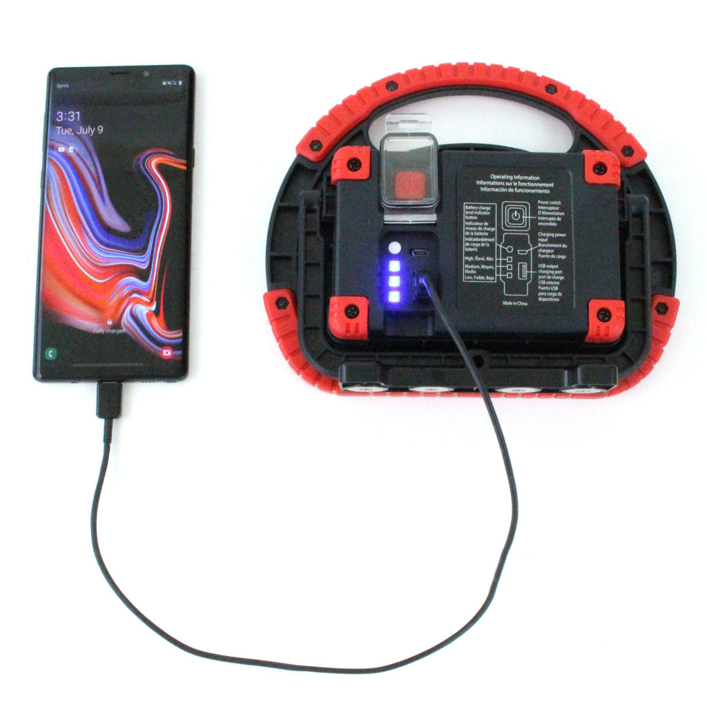 6W Rechargeable LED Work Light in Red - Boxer Tools