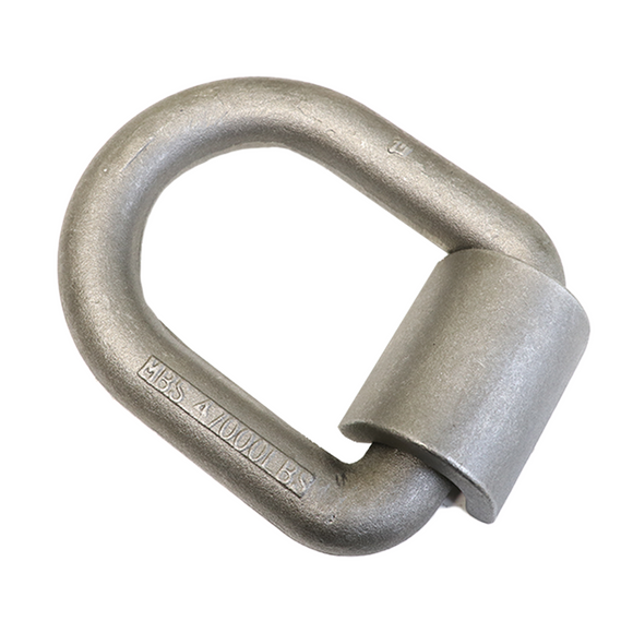 Heavy Duty 1" Forged Lashing Weld-On D-Ring with Mounting Bracket (5" x 6")