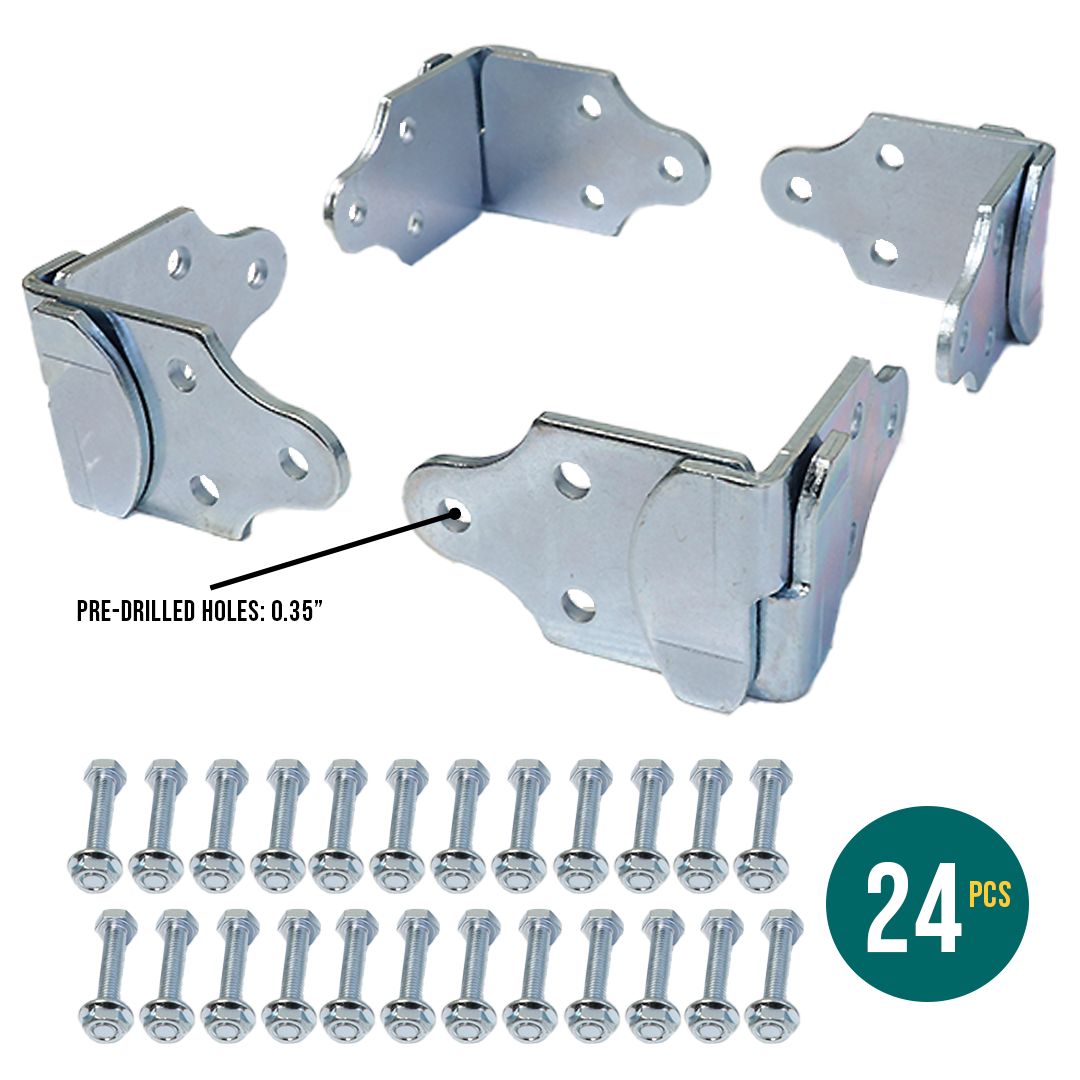 Boxer 8-Piece Heavy Duty Stake Rack Connector Set: Secure Wood Fencing ...