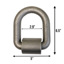 Heavy Duty 1" Forged Lashing Weld-On D-Ring with Mounting Bracket (5" x 6")-5