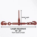 Heavy Duty 1/4" Ratchet Chain Binder, 2,600-lb, Fits 1/4" and 5/16" Grade 70 Chains-5