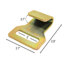 1"Flat Retaining Hook with Slotted Mount | Yellow Zinc-Dichromate Flat-Mount Anchor-3