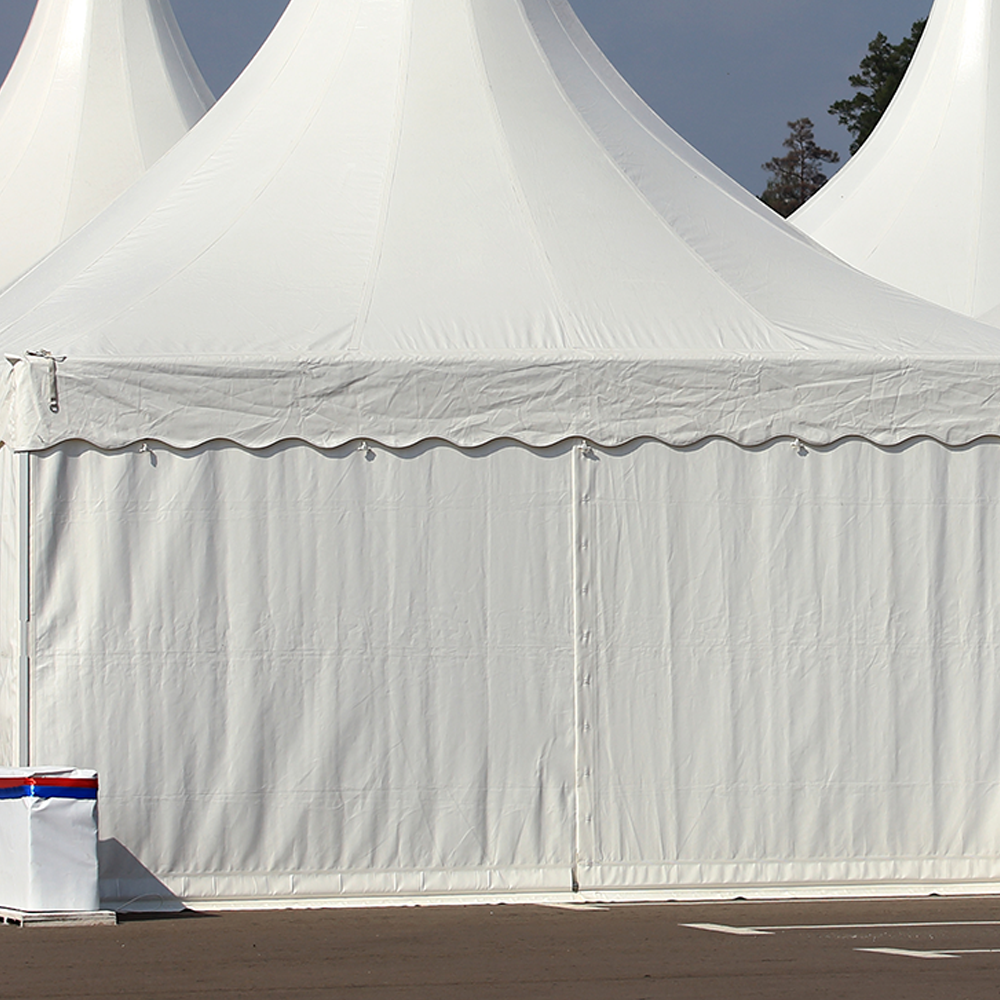 16.5 OZ Blockout Solid Premium Tent Sidewall Vinyl, Glossy White